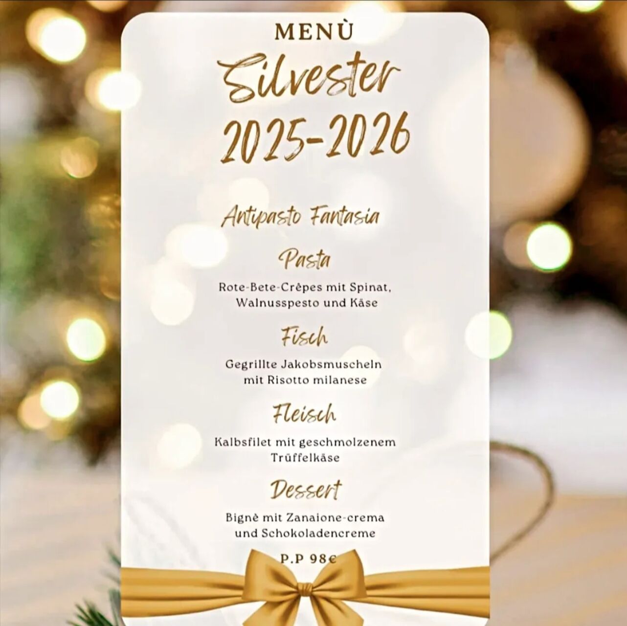 S. Silvester Menù