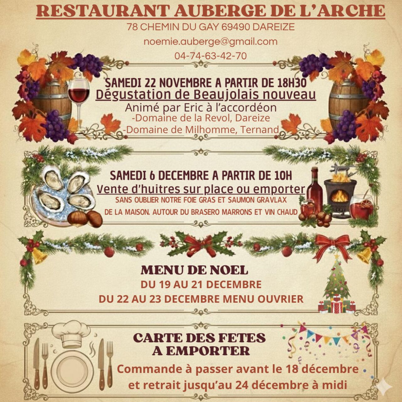 Programme d'hiver à l'Auberge