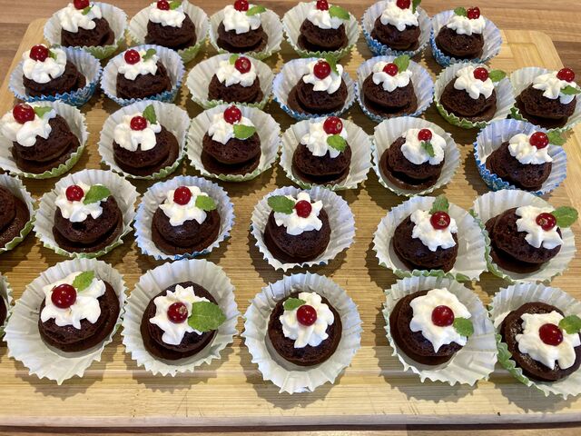 Mignardise chocolat chantilly