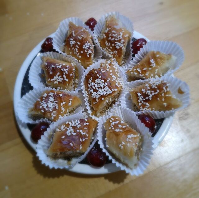 Baklawa croustillant avec sémame