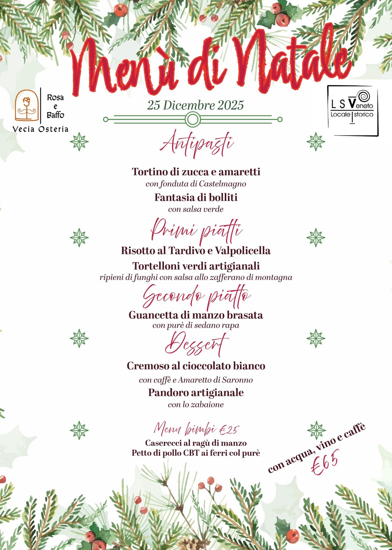 ✨ Il Pranzo di Natale alla Vecia Osteria Rosa e Baffo ✨