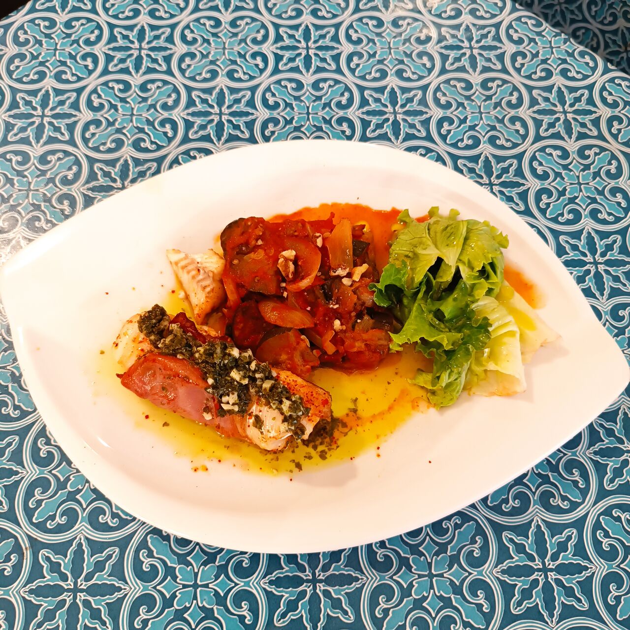 Filet de lingue roulé, ratatouille