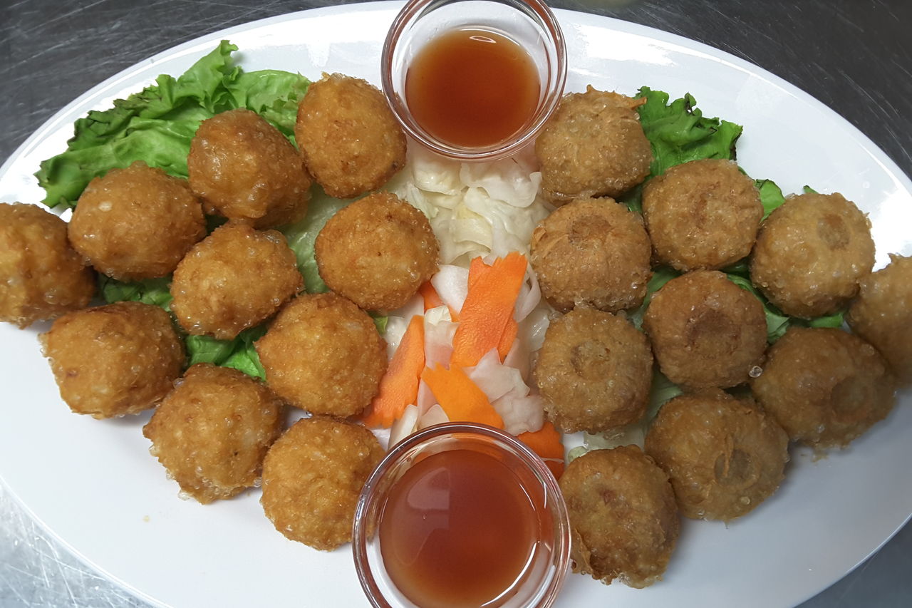 Boulettes de crabe et crevettes frits ( Teochew)