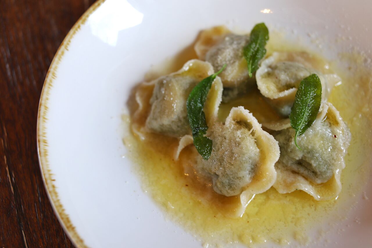 Ravioli plněné špenátem