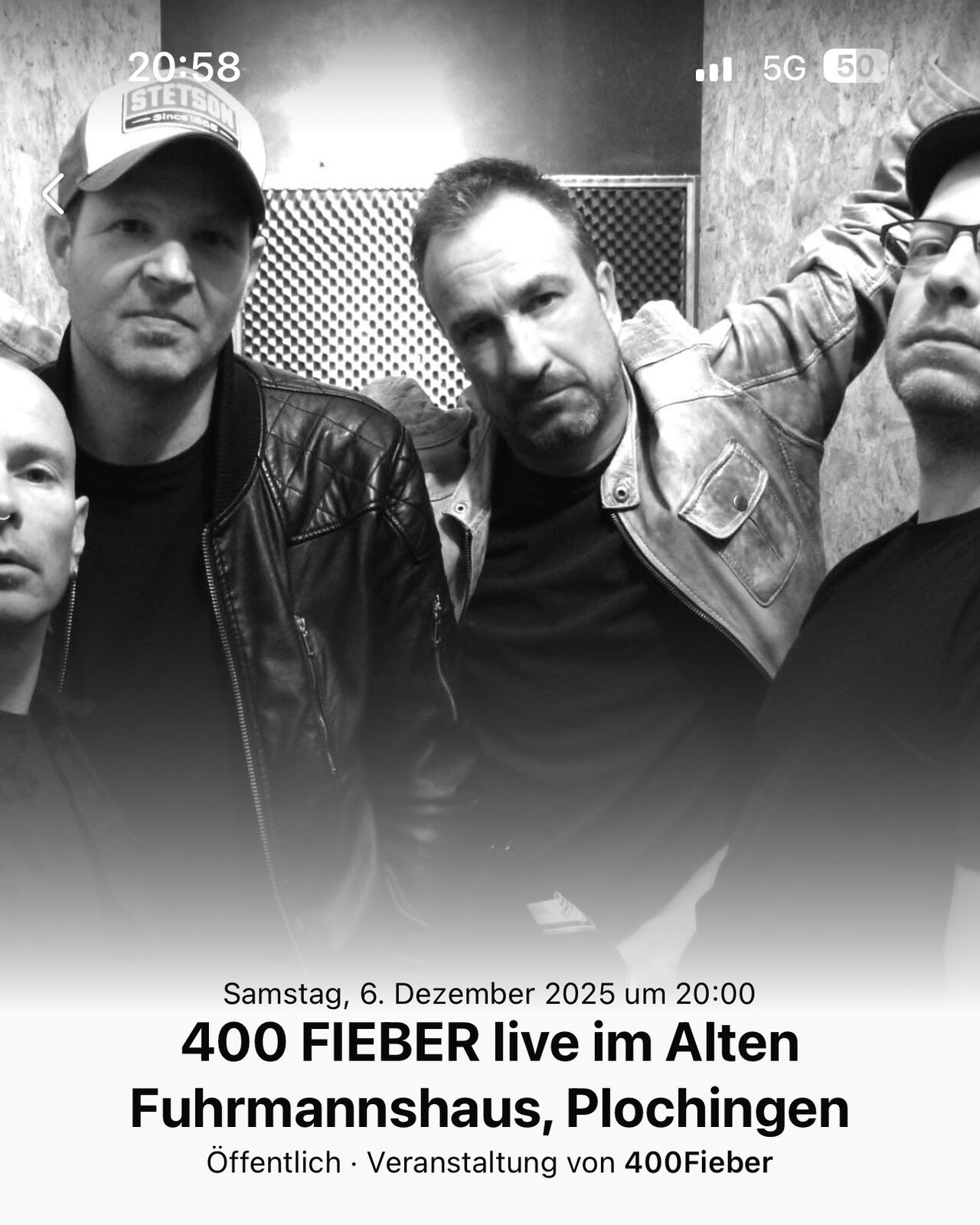 "400 Fieber" am Samstag, 06.12.2025 ab 20 Uhr