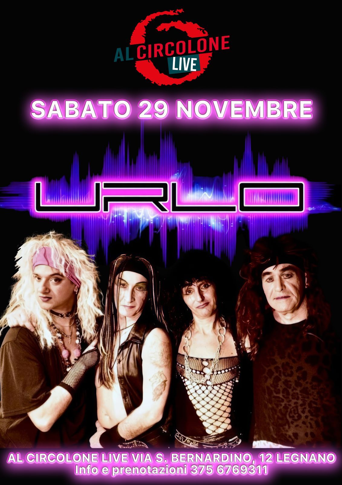 Urlo band! Sabato 29 nov