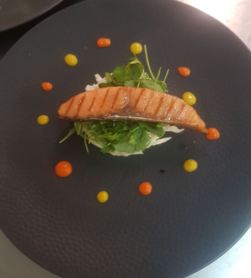 Saumon fumé légèrement grillé 