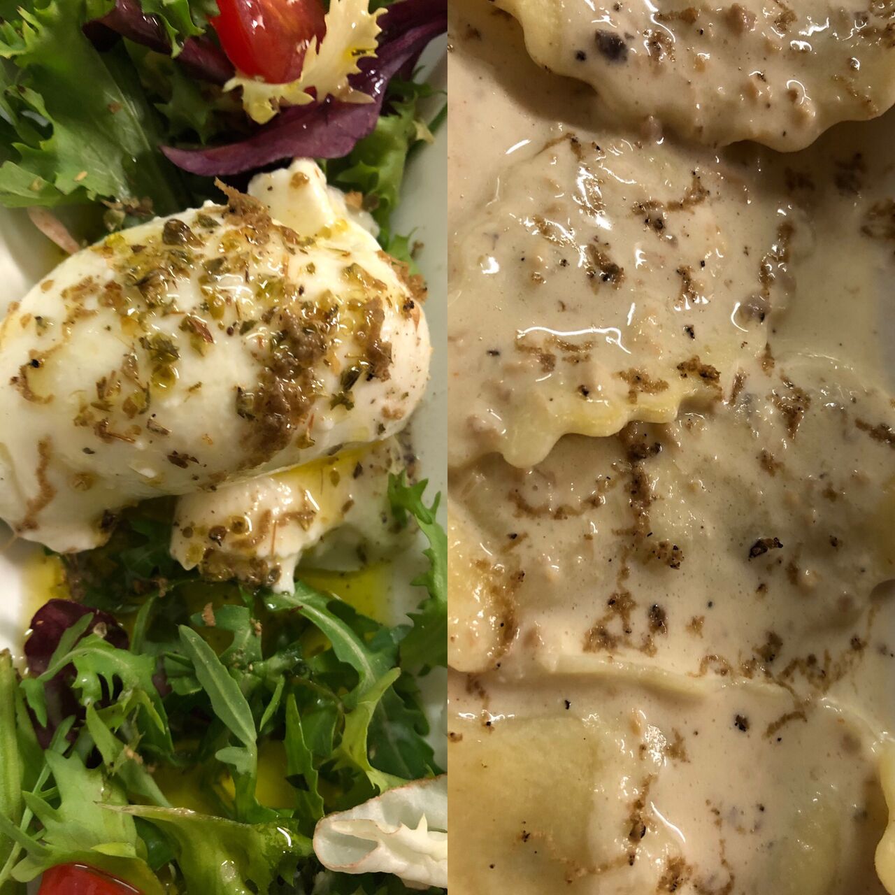 Burratina Truffes râpée ou raviolis farcis ricotta et truffes ?