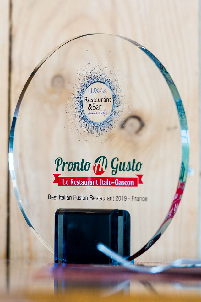 Élu Meilleur restaurant de cuisine Italienne fusion - FRANCE 2019 & 2020