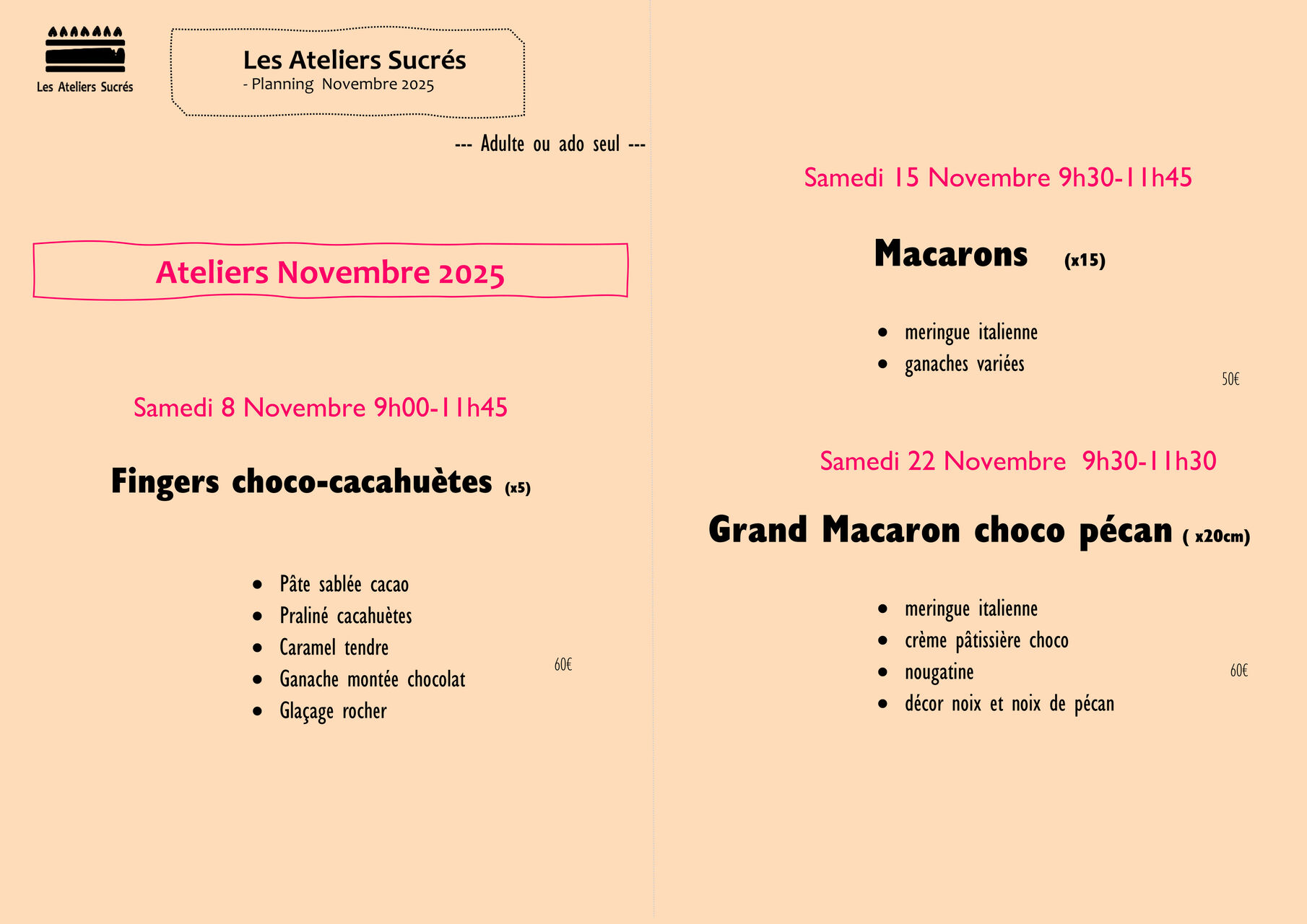 ateliers novembre 2025