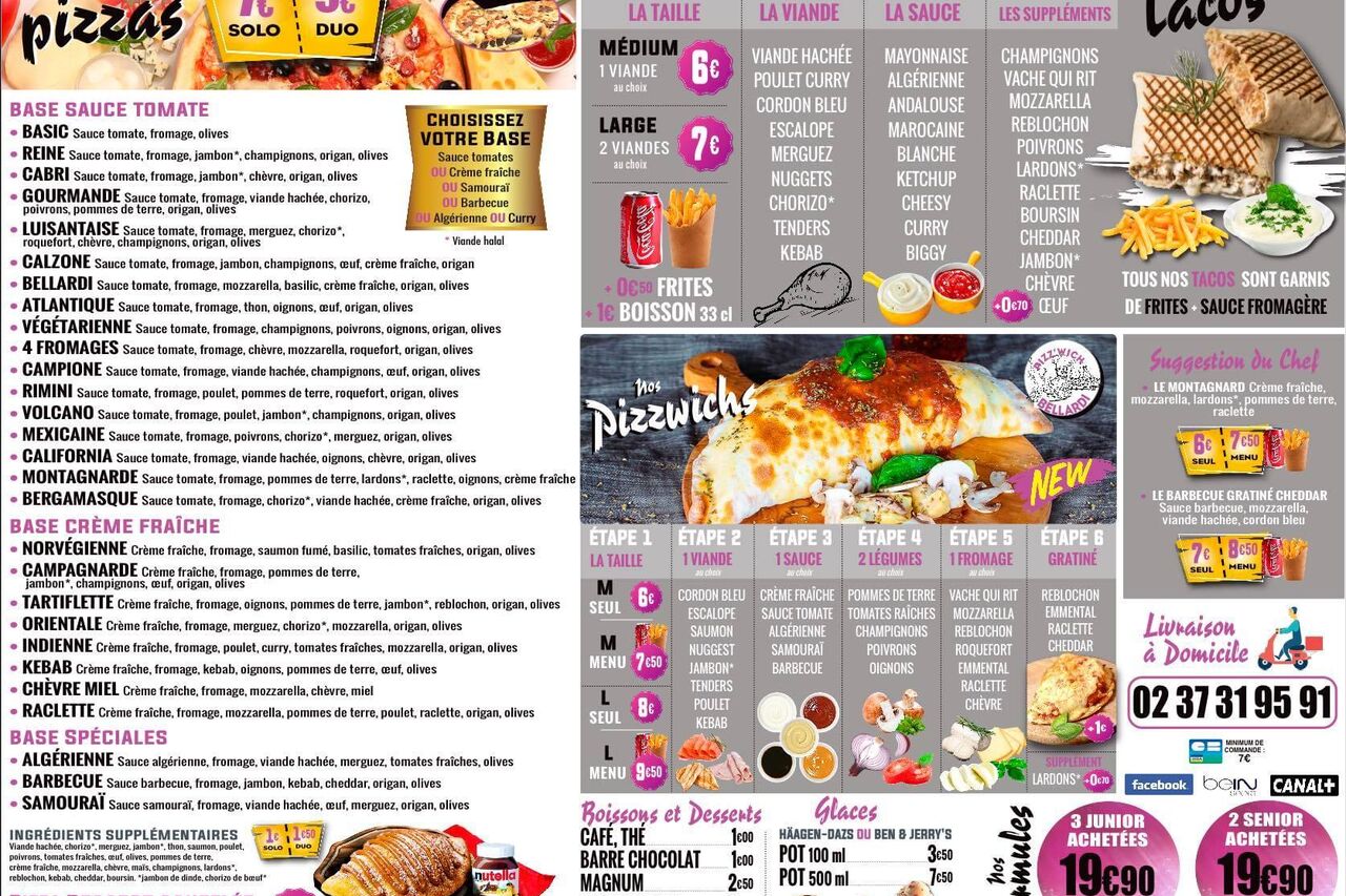 Découvrez notre MENU