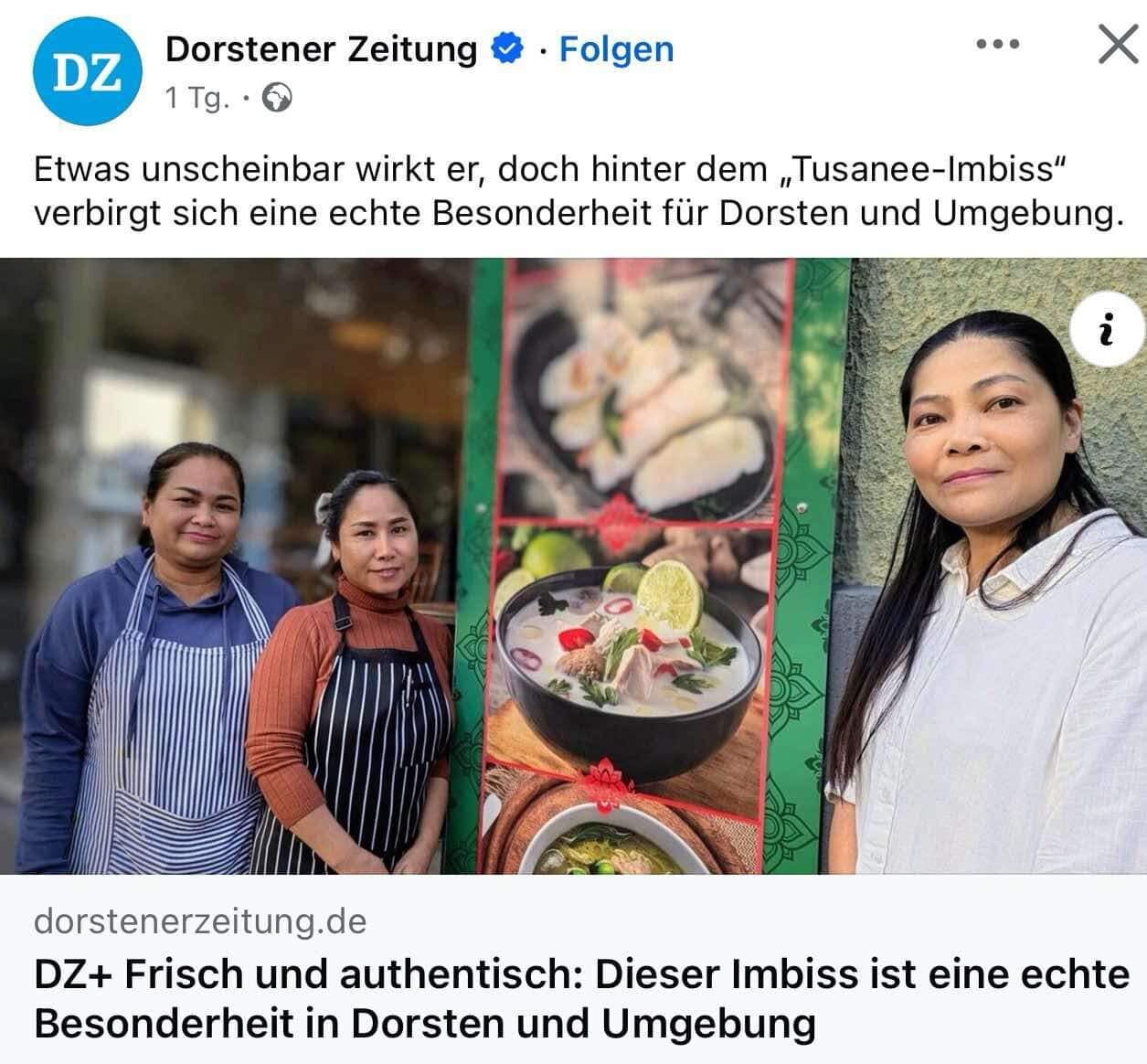Mit Liebe und Leidenschaft: Dorstener Zeitung entdeckt die Köstlichkeiten unseres Thai-Imbisses