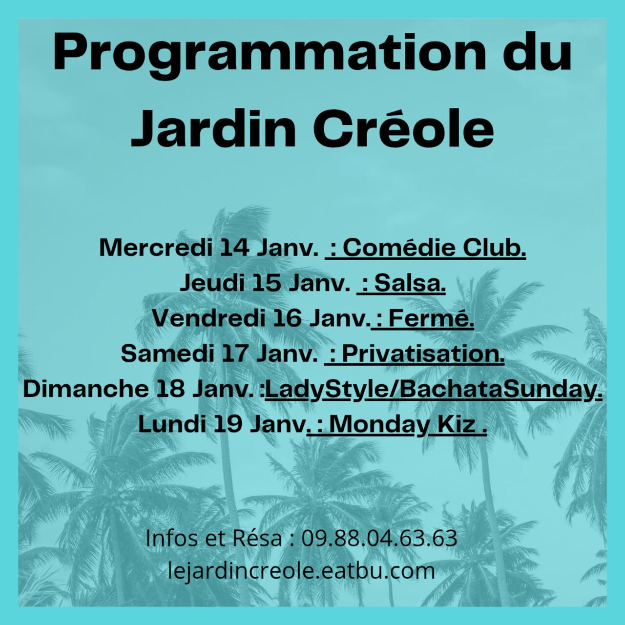 PROGRAMME SEMAINE
