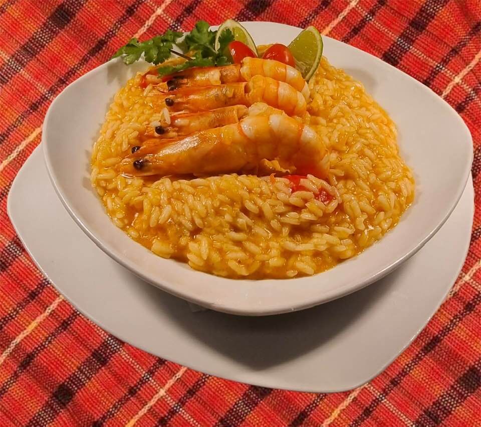Risotto de Lima e Gambas 