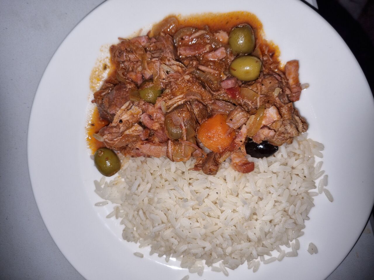 Porc à la Portugaise sur riz parfumé