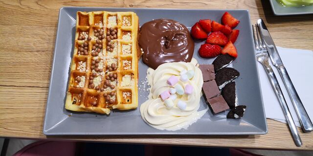 Fantastisch belegte Waffel.....