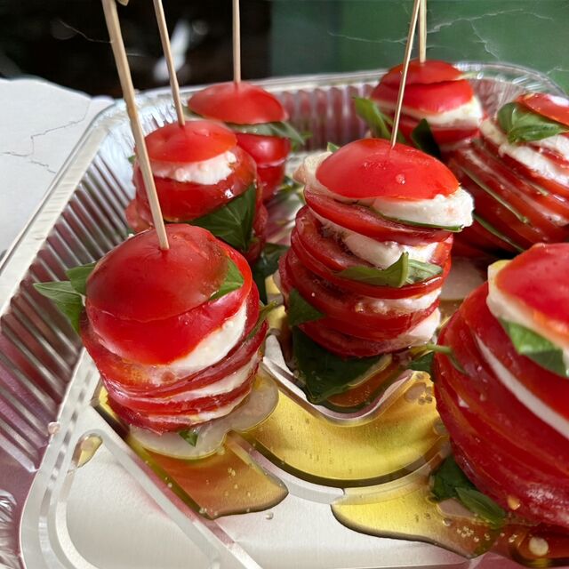 mille feuille de tomate mozarella
