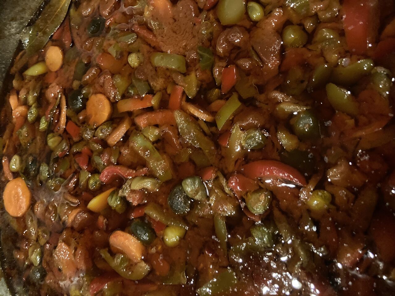 Sauce aux poivrons câpres olives