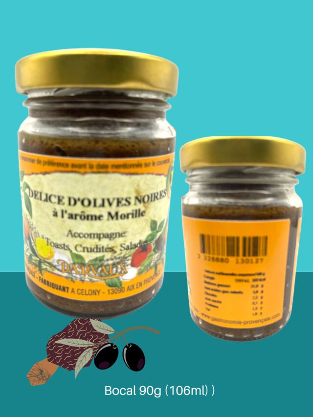 DÉLICE D'OLIVES NOIRES à l'arôme Morille - 90g (106ml)