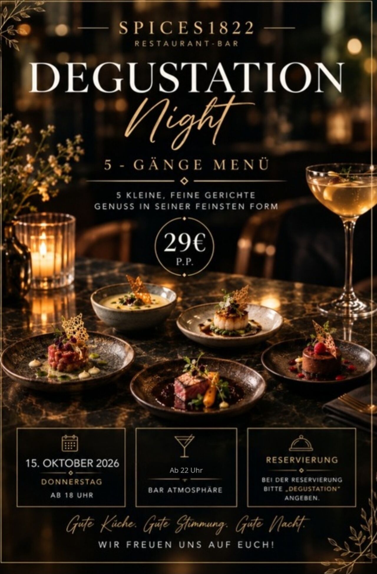 Degustation menu 29 euro 5 gänge
