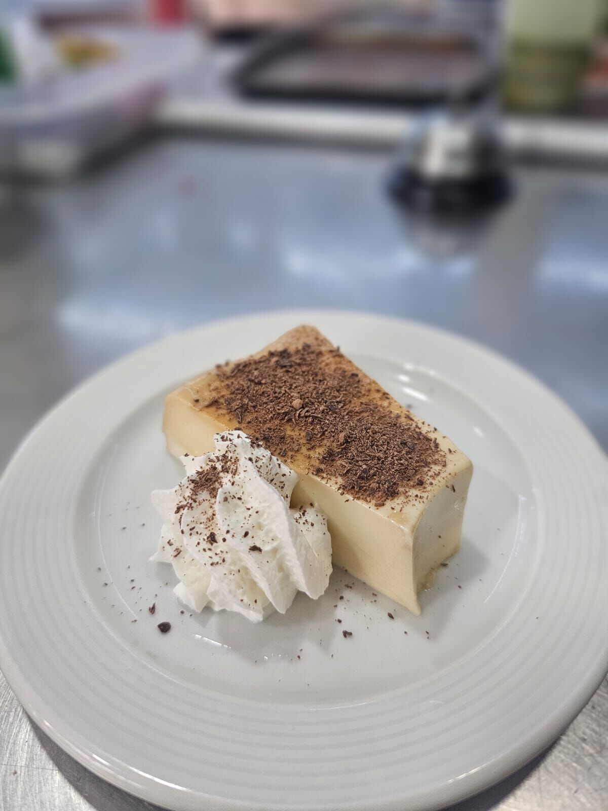 Flan de Chocolate Blanco