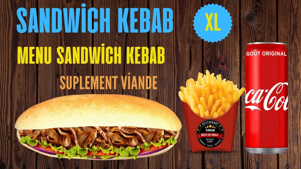 MENU SANDWICH KEBAB XL