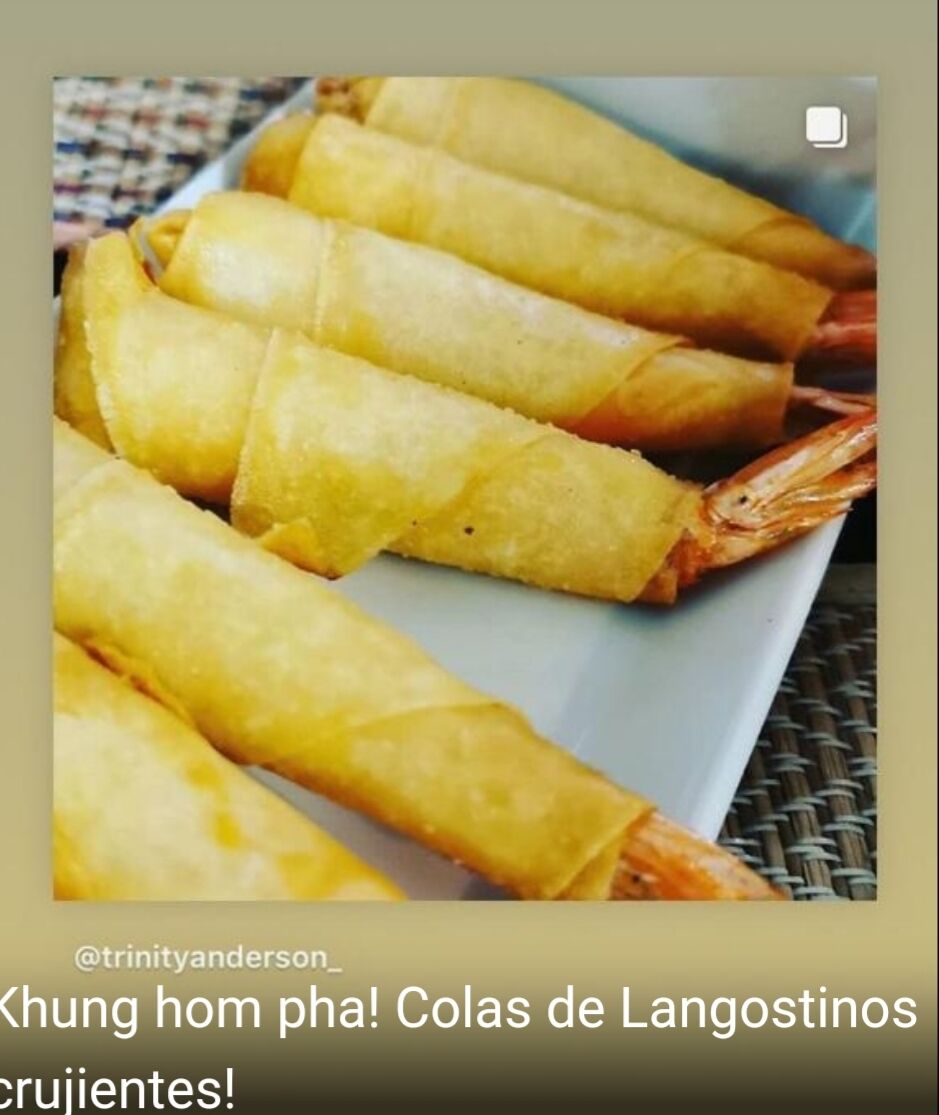 KHUNG HOM PA: Colas de Langostinos Crujientes 
