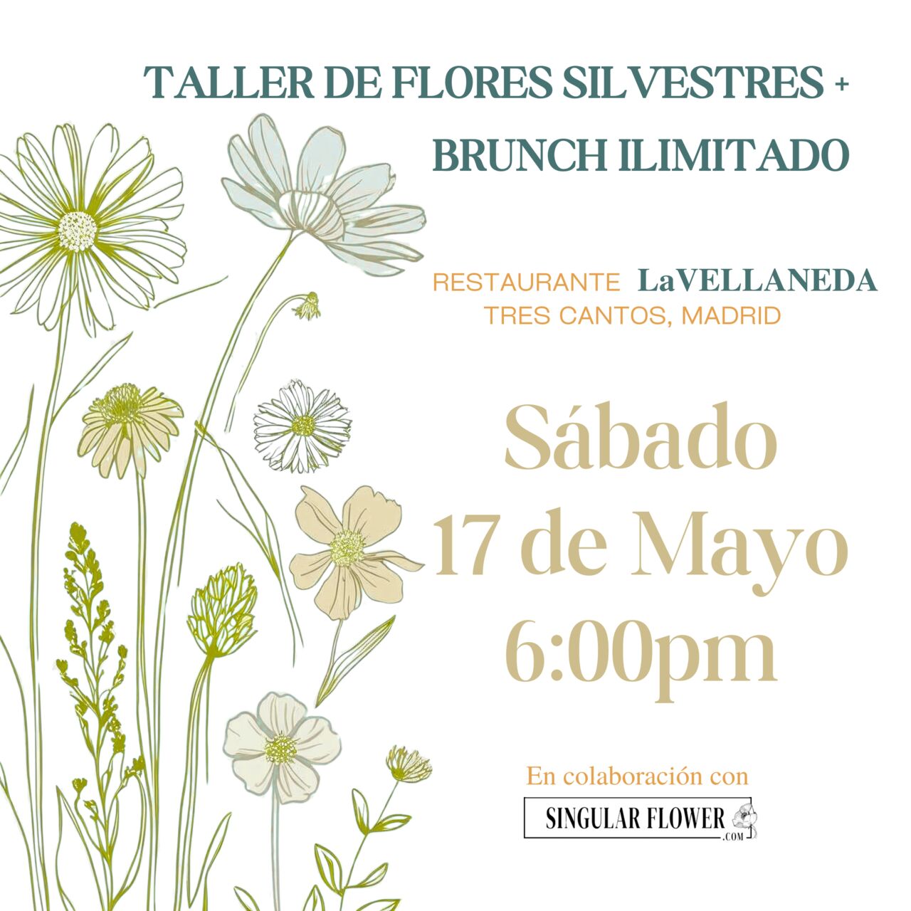 Taller de flores silvestres + Brunch