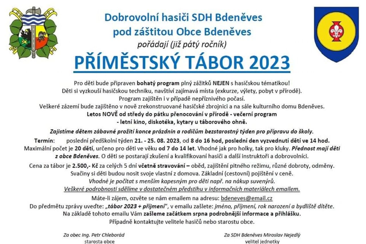 Příměstský tábor Bdeněves