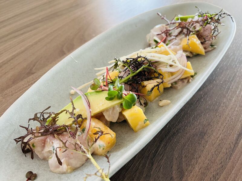 Ceviche de dorade, mangue avocat