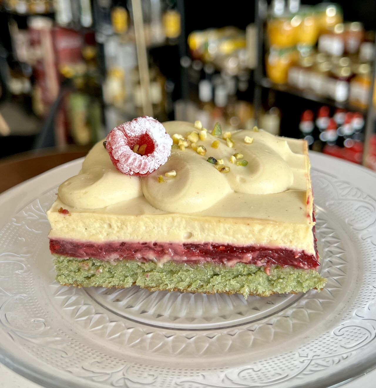 Tiramisu pistache framboise 