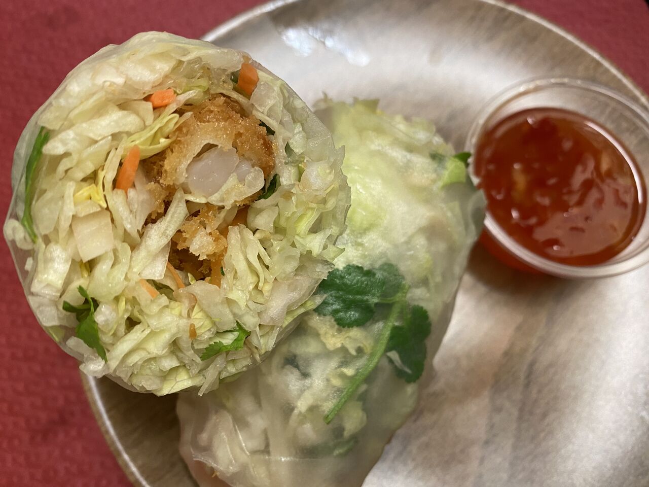 Rouleaux de printemps crevettes tempura