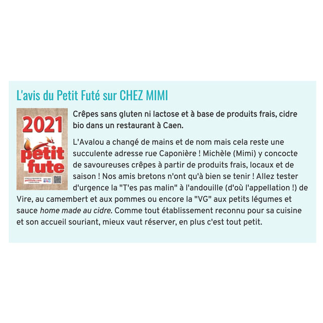 Quelle belle nouvelle pour commencer l'année....
https://www.petitfute.com/v4608-caen-14000/c1165-restaurants/c1029-cuisine-fra