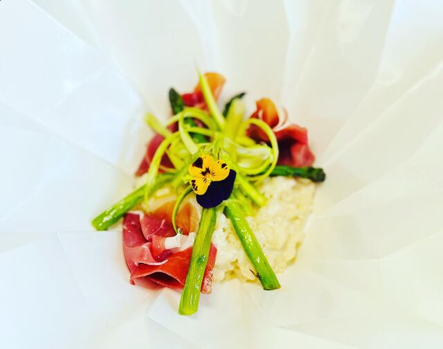 Risotto aux asperges jambon Serrano