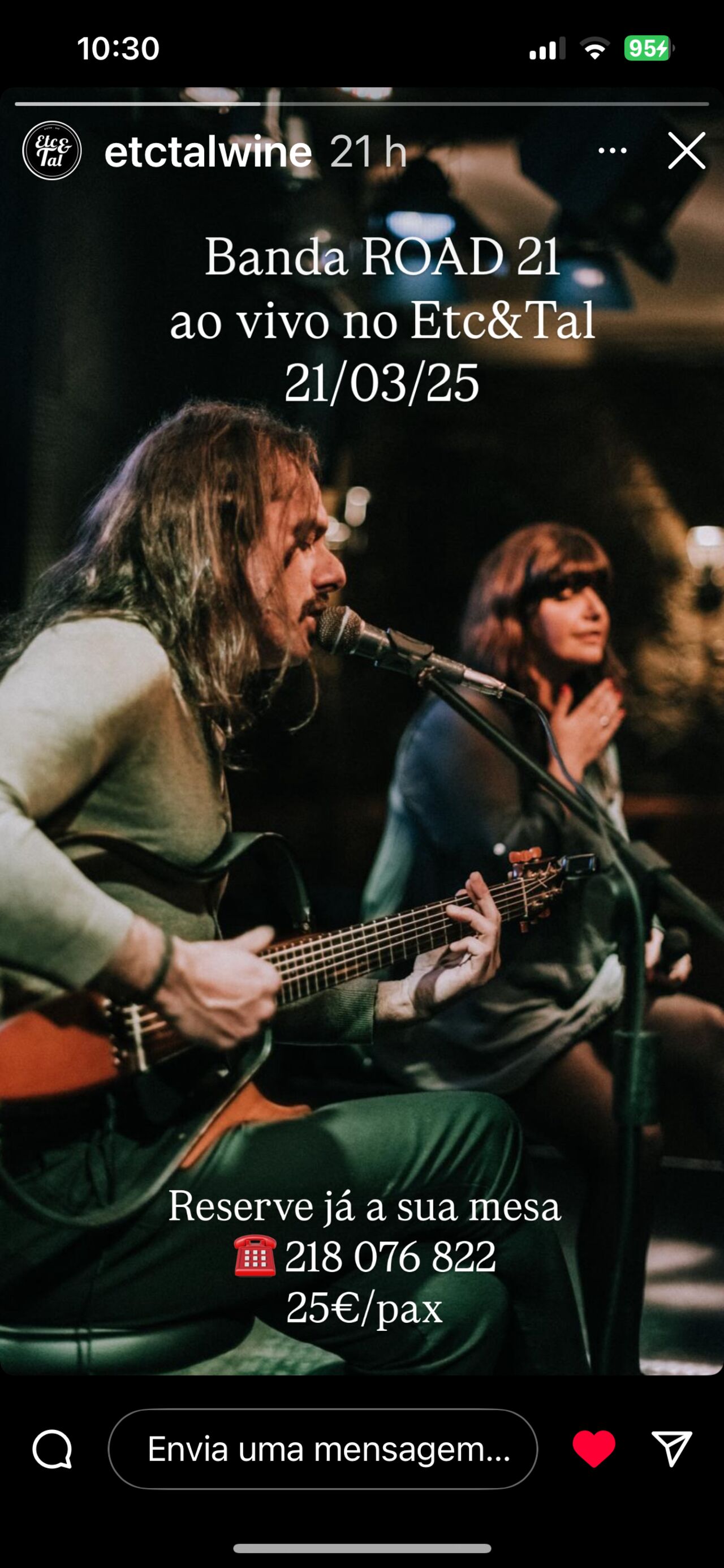 Música ao Vivo no Etc&YTal 🎸🎤