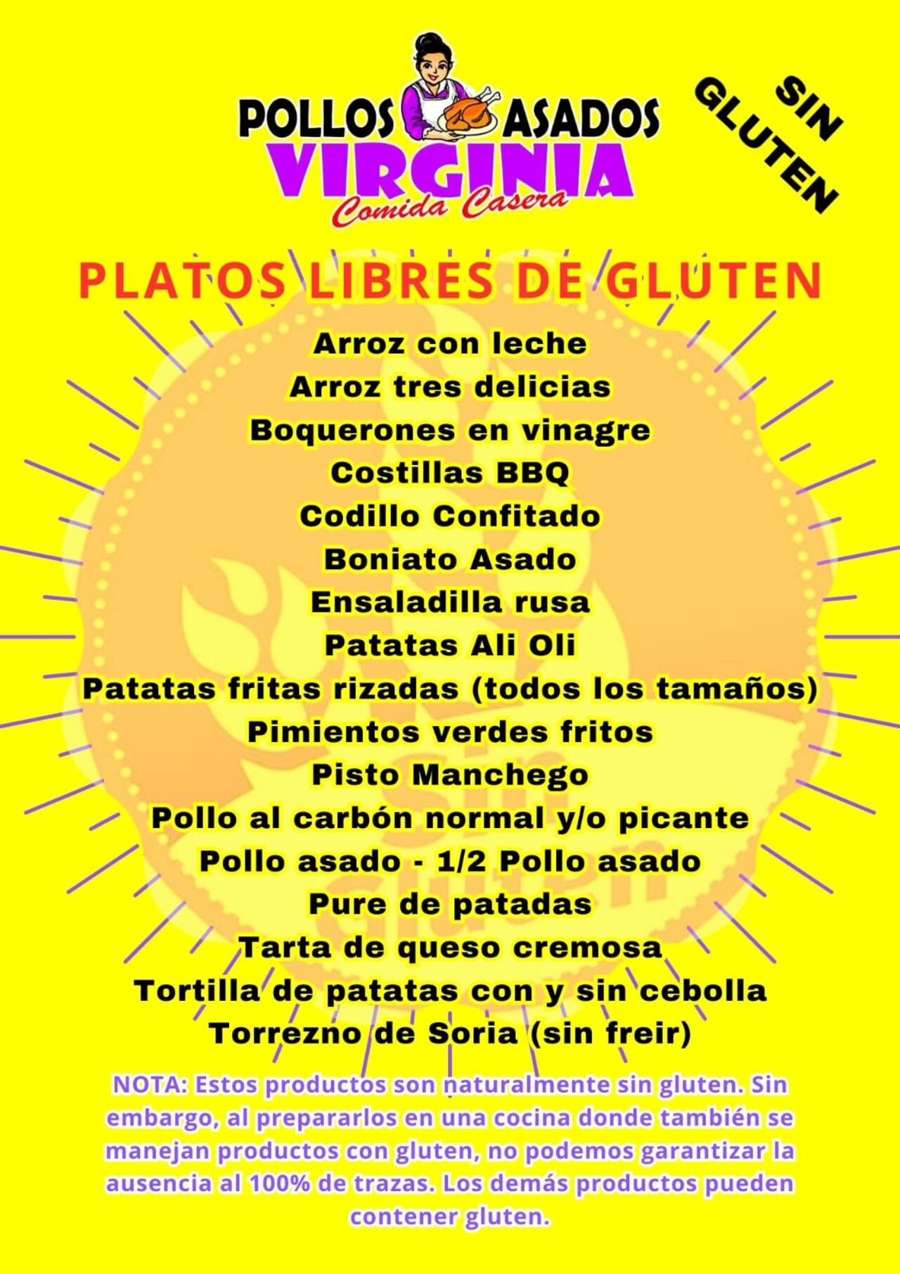 Productos sin GLUTEN