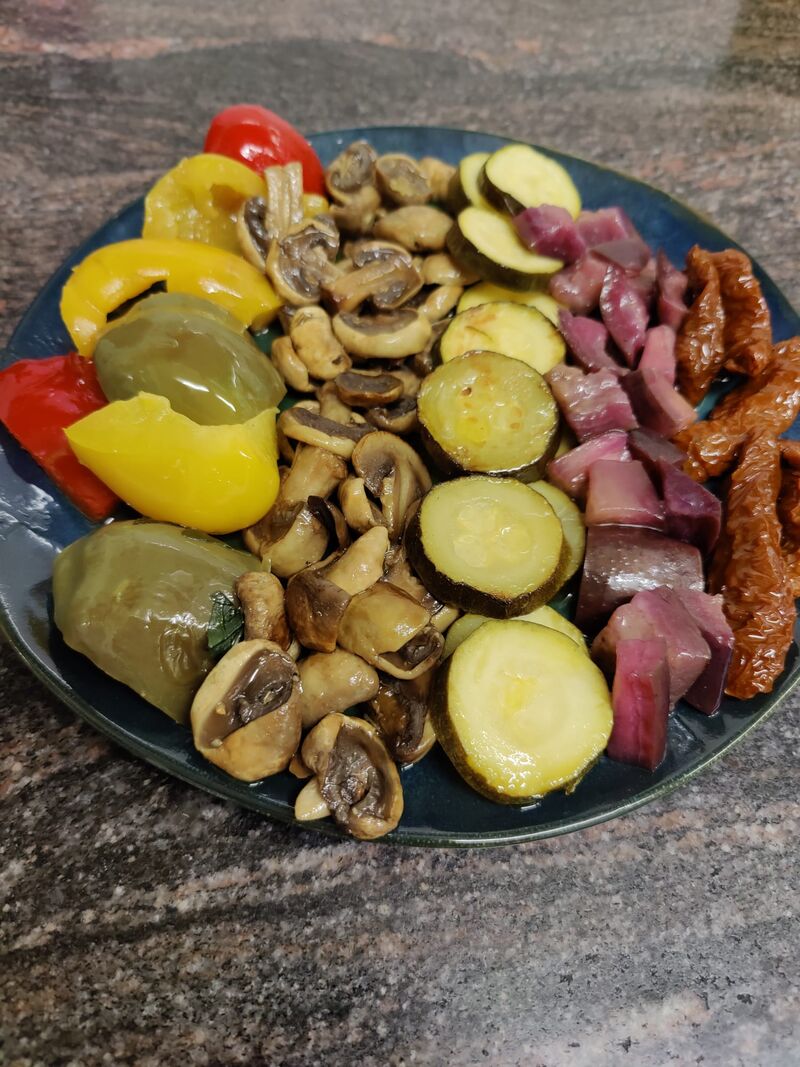 Assiettes des légumes 