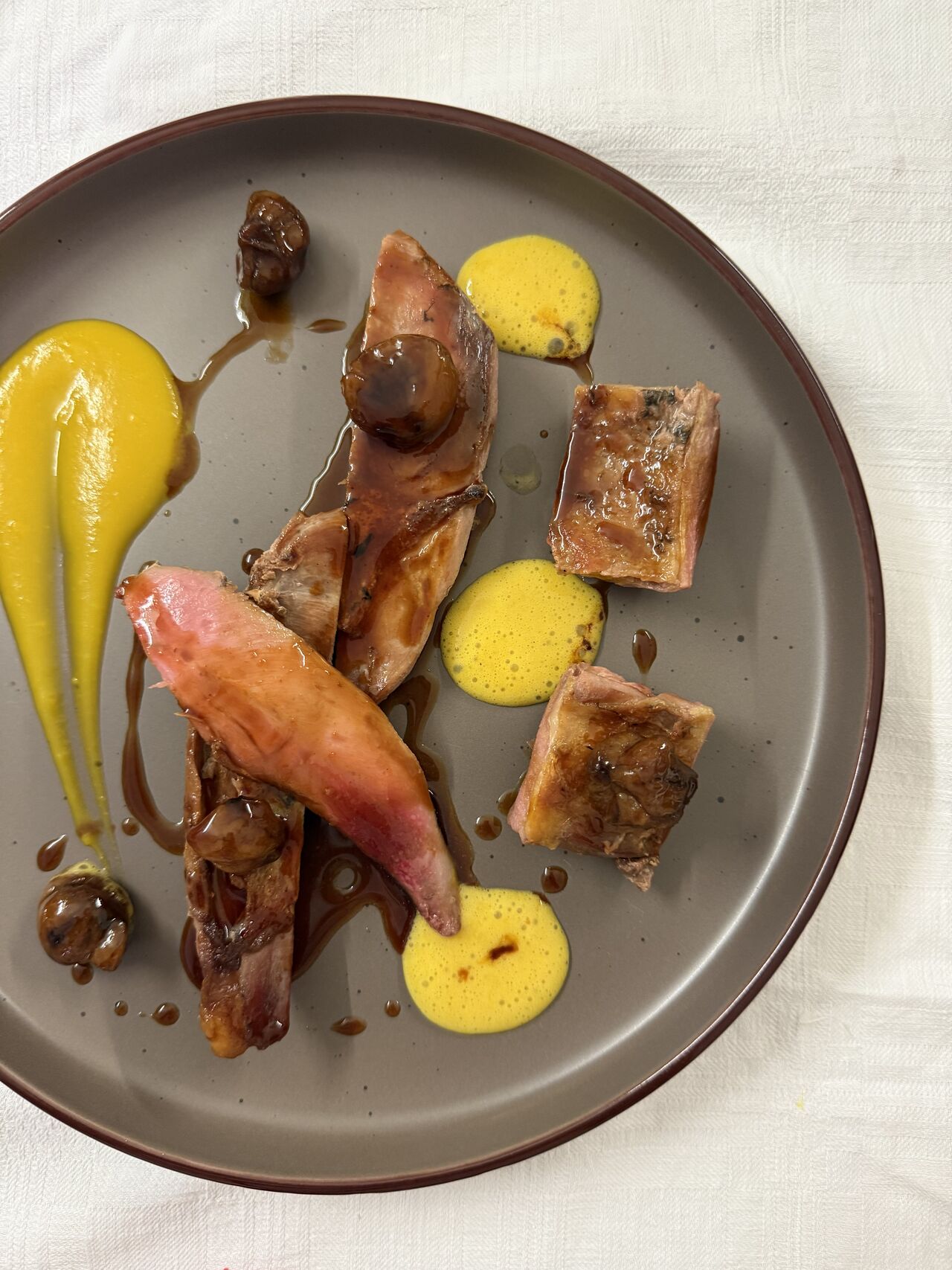 Fagiano con zucca e castagne 