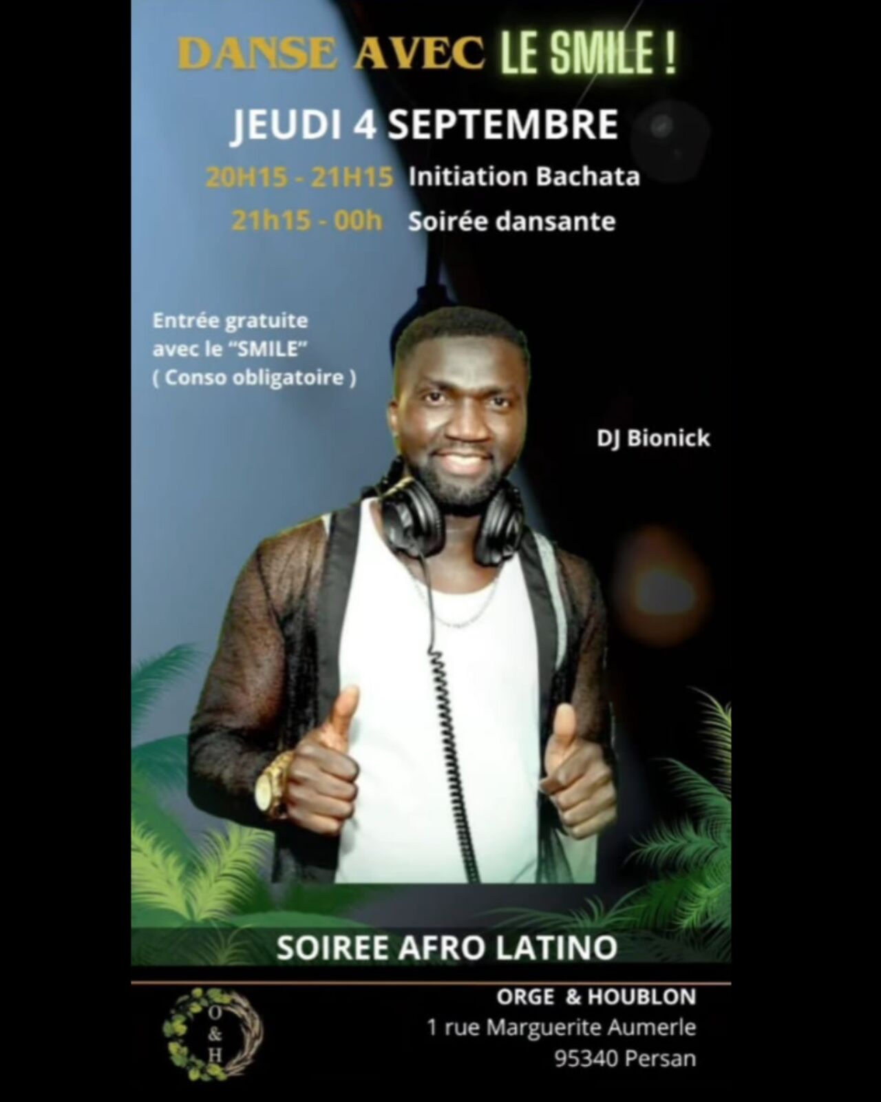 Soirée danse latine jeudi 4 septembre à 20h15