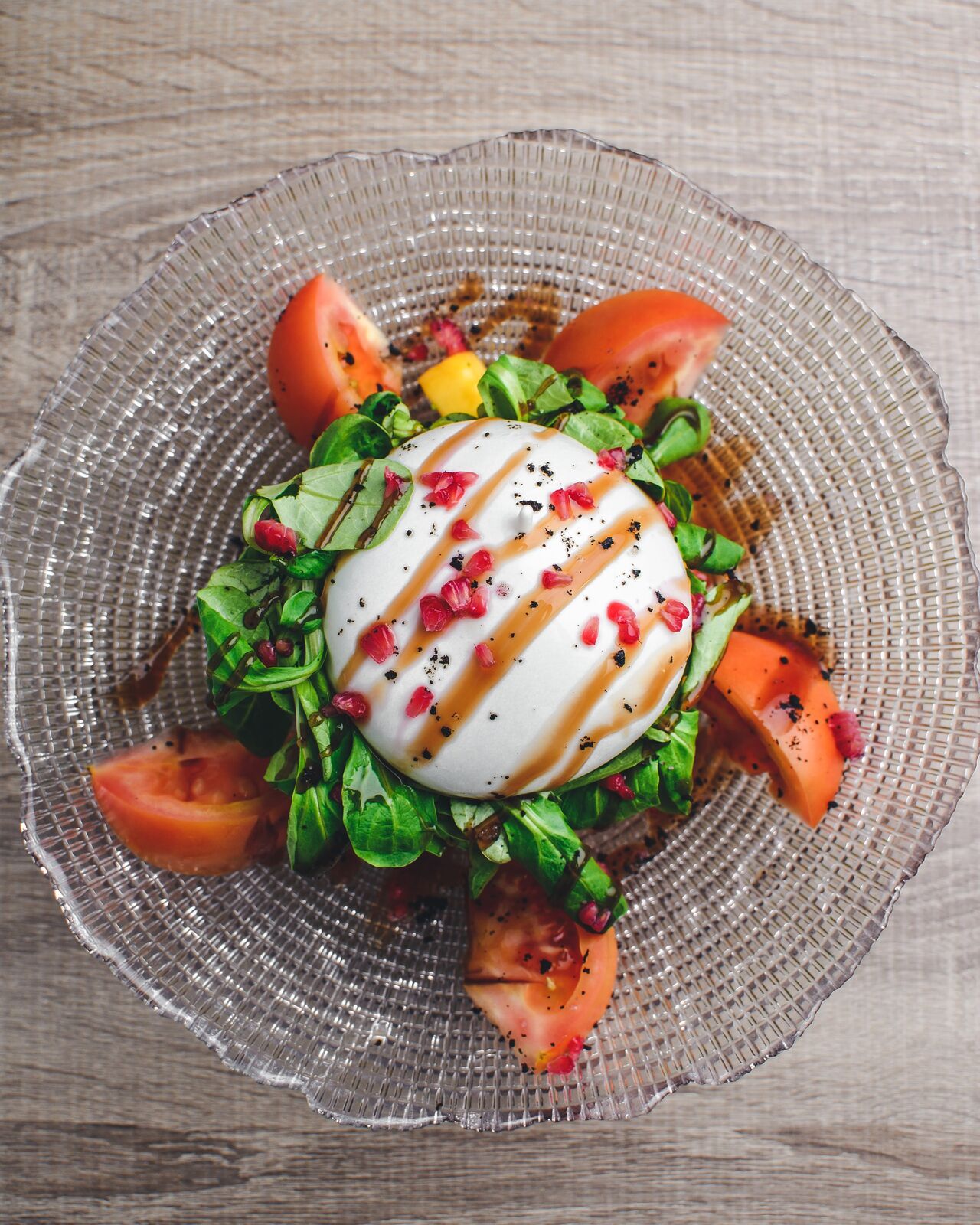 Ensalada de burrata mimada