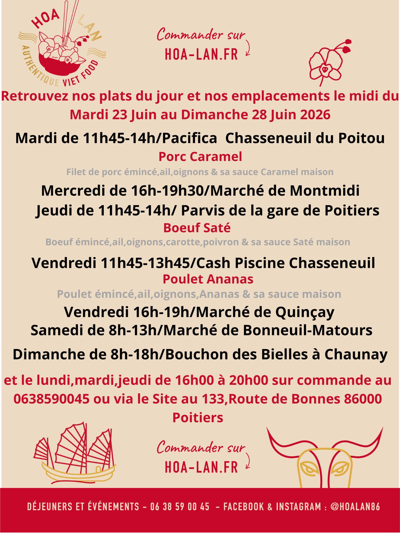 Semaine du 23 au 28 Juin 2026