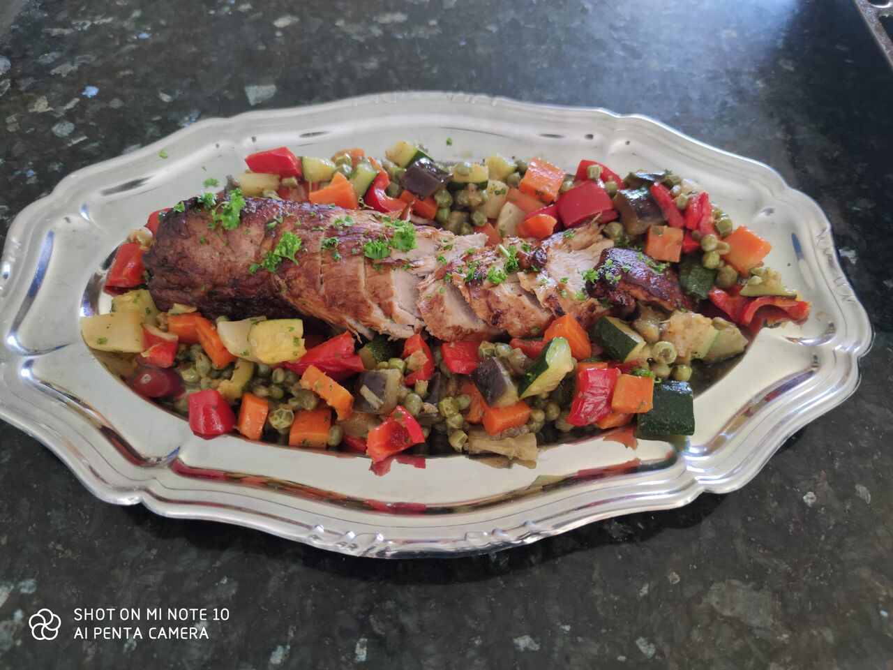 Roti filet mignon et c'est petit légumes