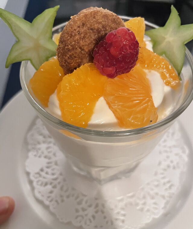 Mousse fromage blanc et clémentines