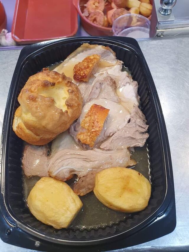 Lomo de Cerdo Asado con Yorkshire Pudding