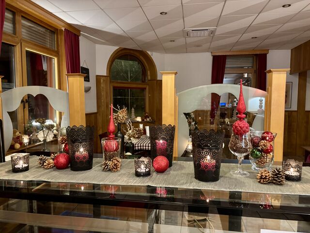 Ambiance de Noël au restaurant