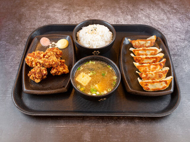 57. Gyoza & Karaage Teishoku