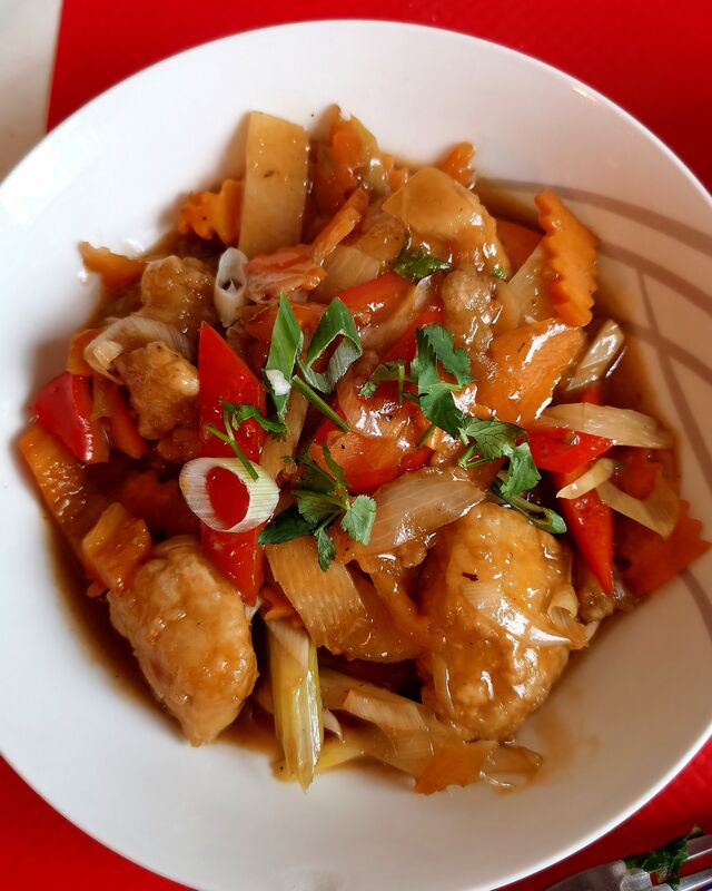 Daurade à la sauce Piquante
