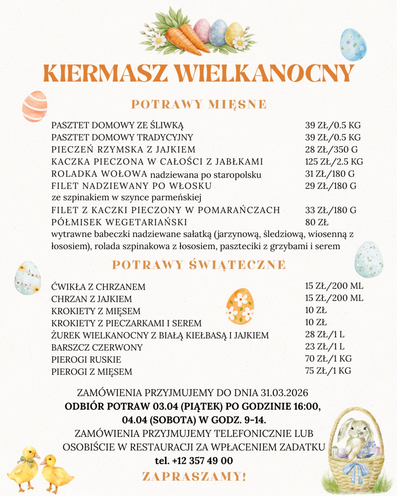 Kiermasz Wielkanocny! Zapraszamy!