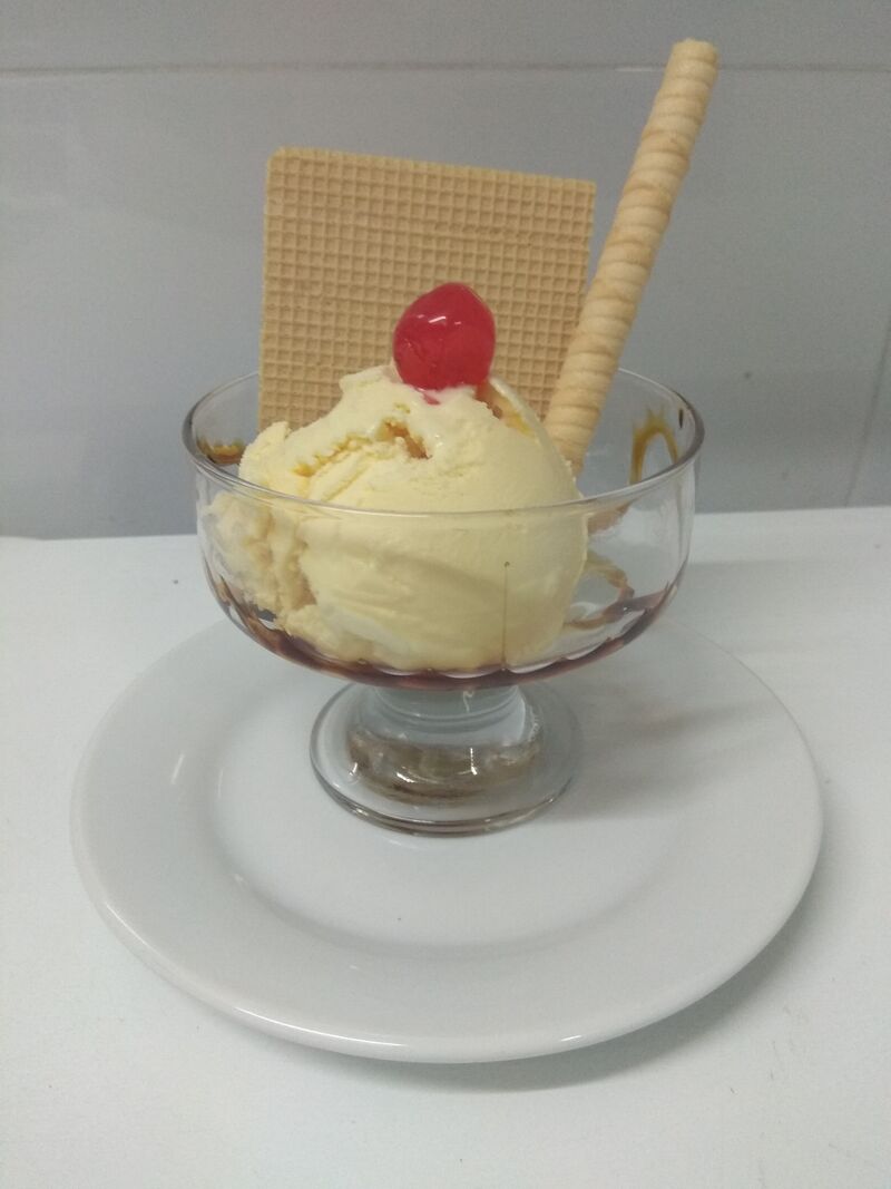 Helado de vainilla