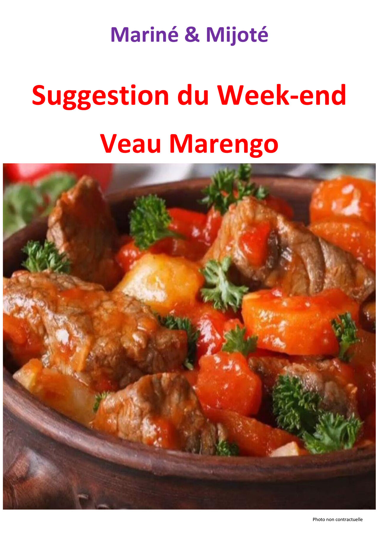 Suggestion pour le week-end du 31 janvier et 01 février 2026